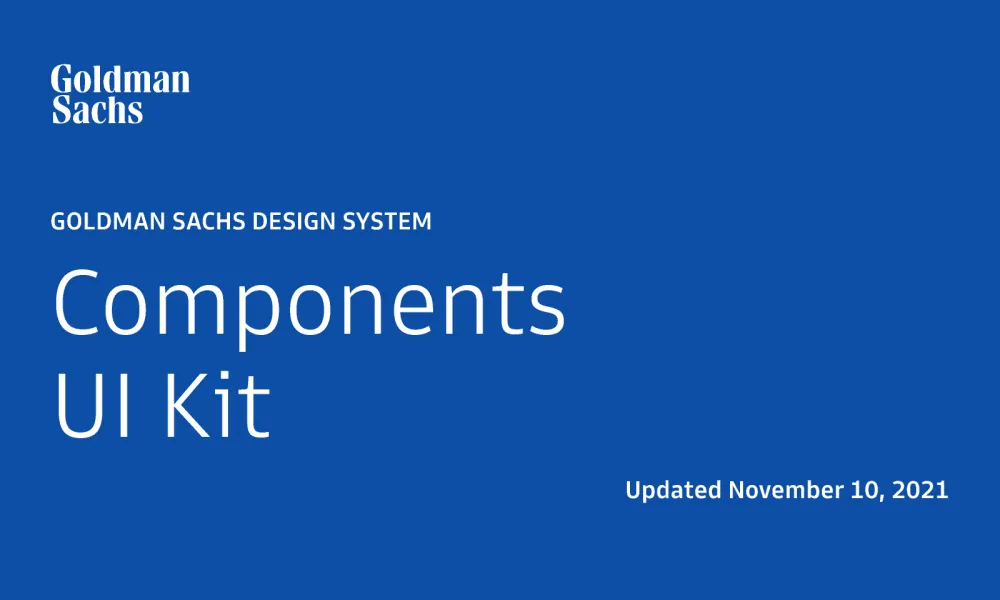 Goldman Sachs Design System