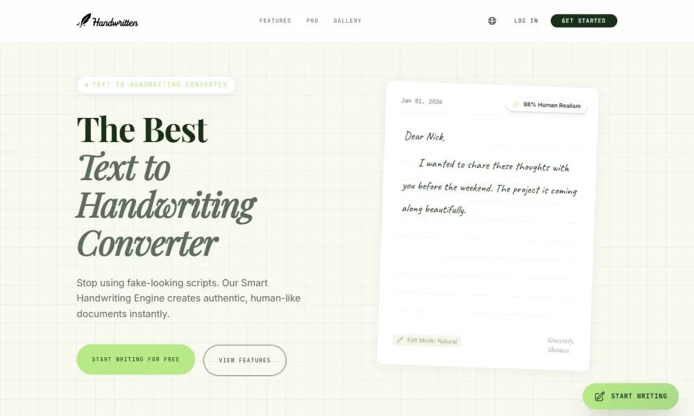 Handwritten Generator