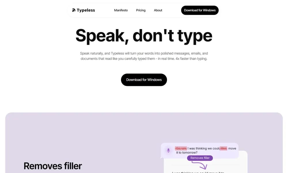 Typeless