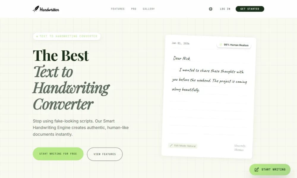 Handwritten Generator