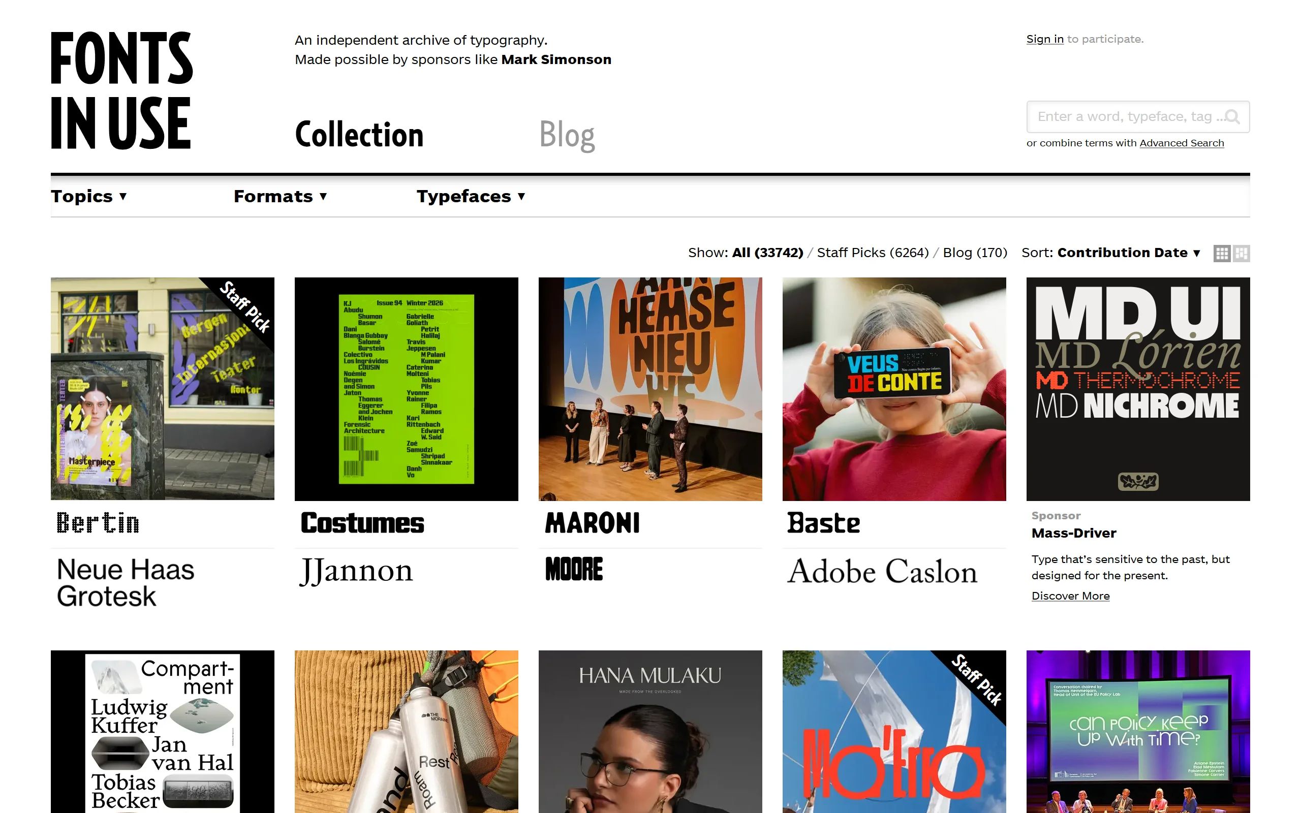 Fonts In Use