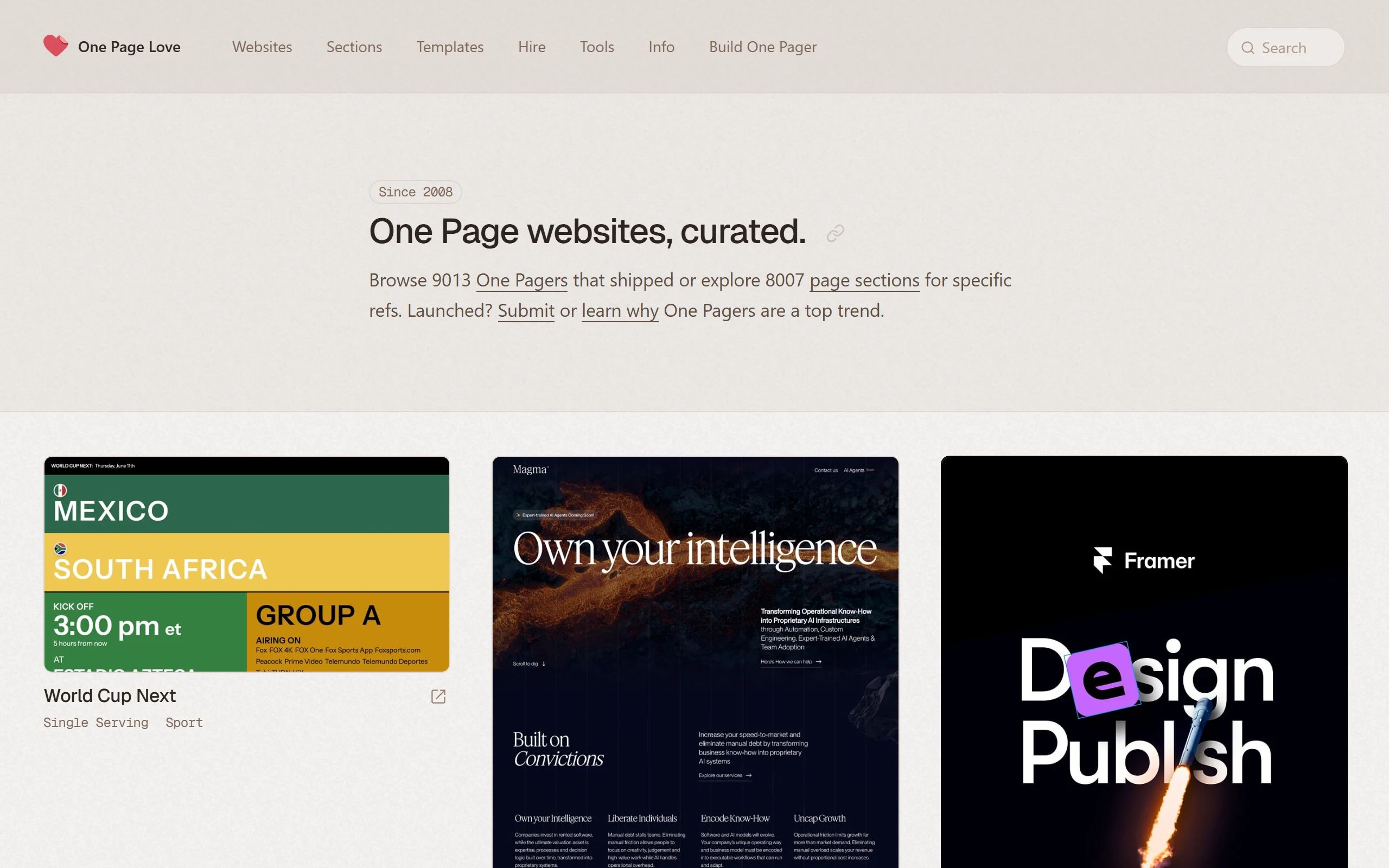 One Page Love