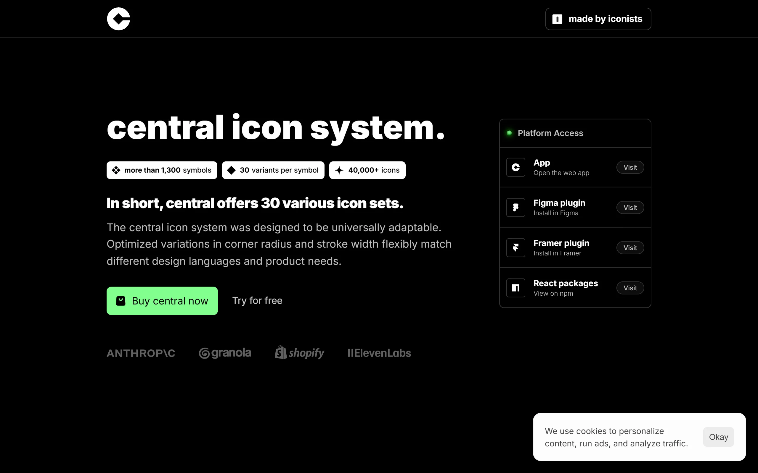 Central Icon - Central is a universally adaptable icon system featuring ...